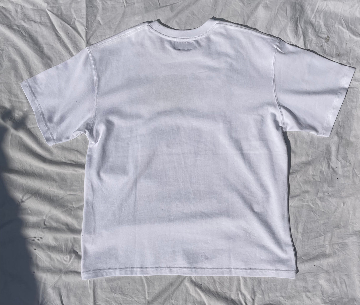 WHITE OVERSIZED GRAFFITI TEE - THE MESSAGE