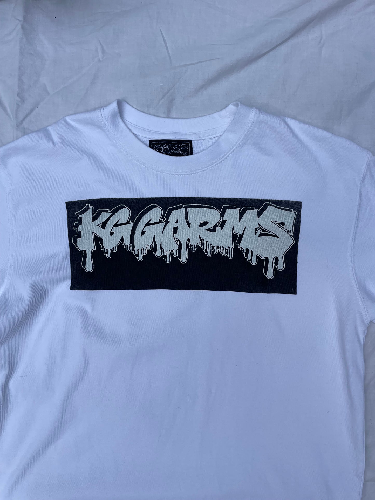 WHITE OVERSIZED GRAFFITI TEE - THE HEADLINE