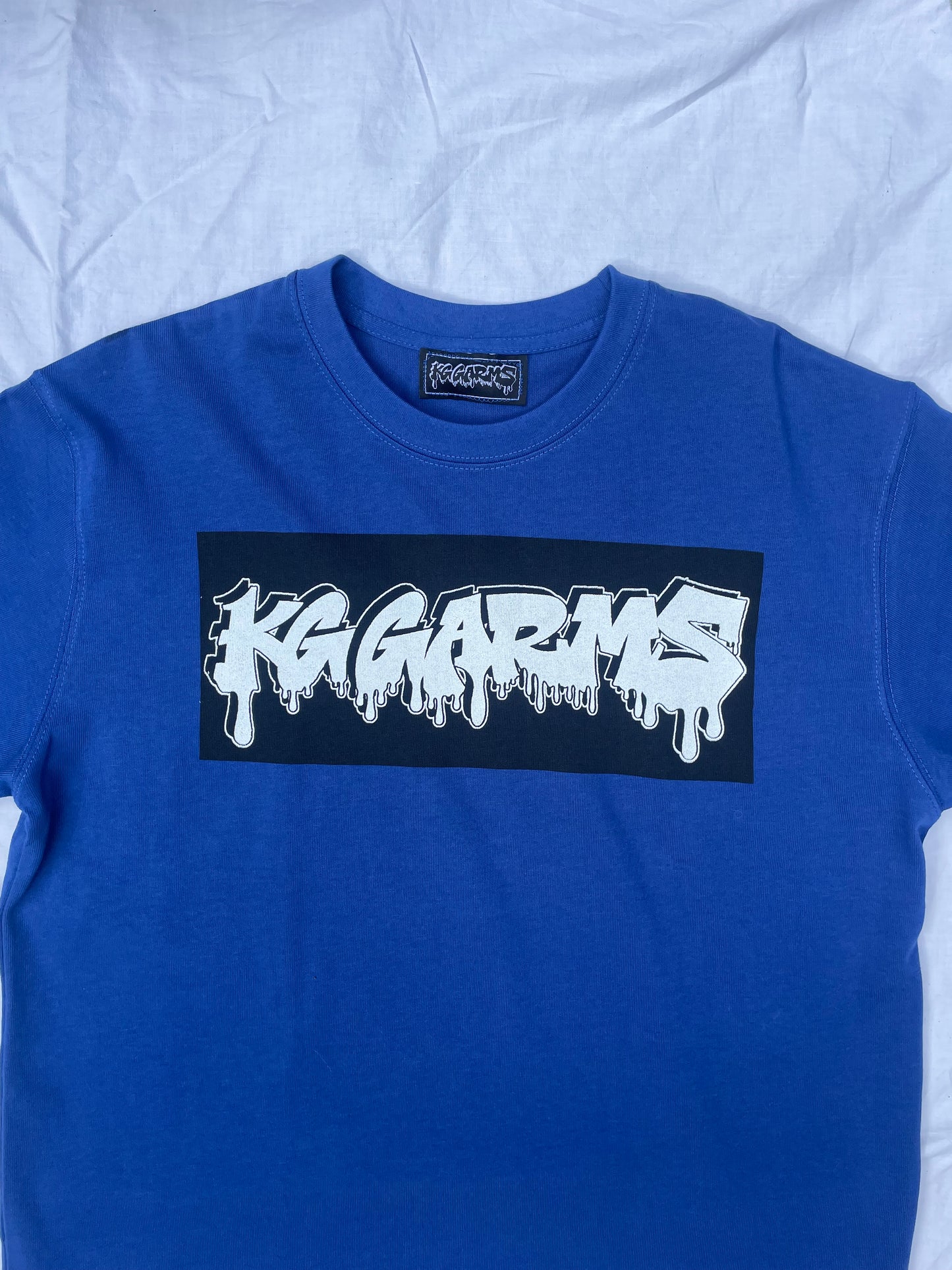BLUE OVERSIZED GRAFFITI TEE - THE HEADLINE
