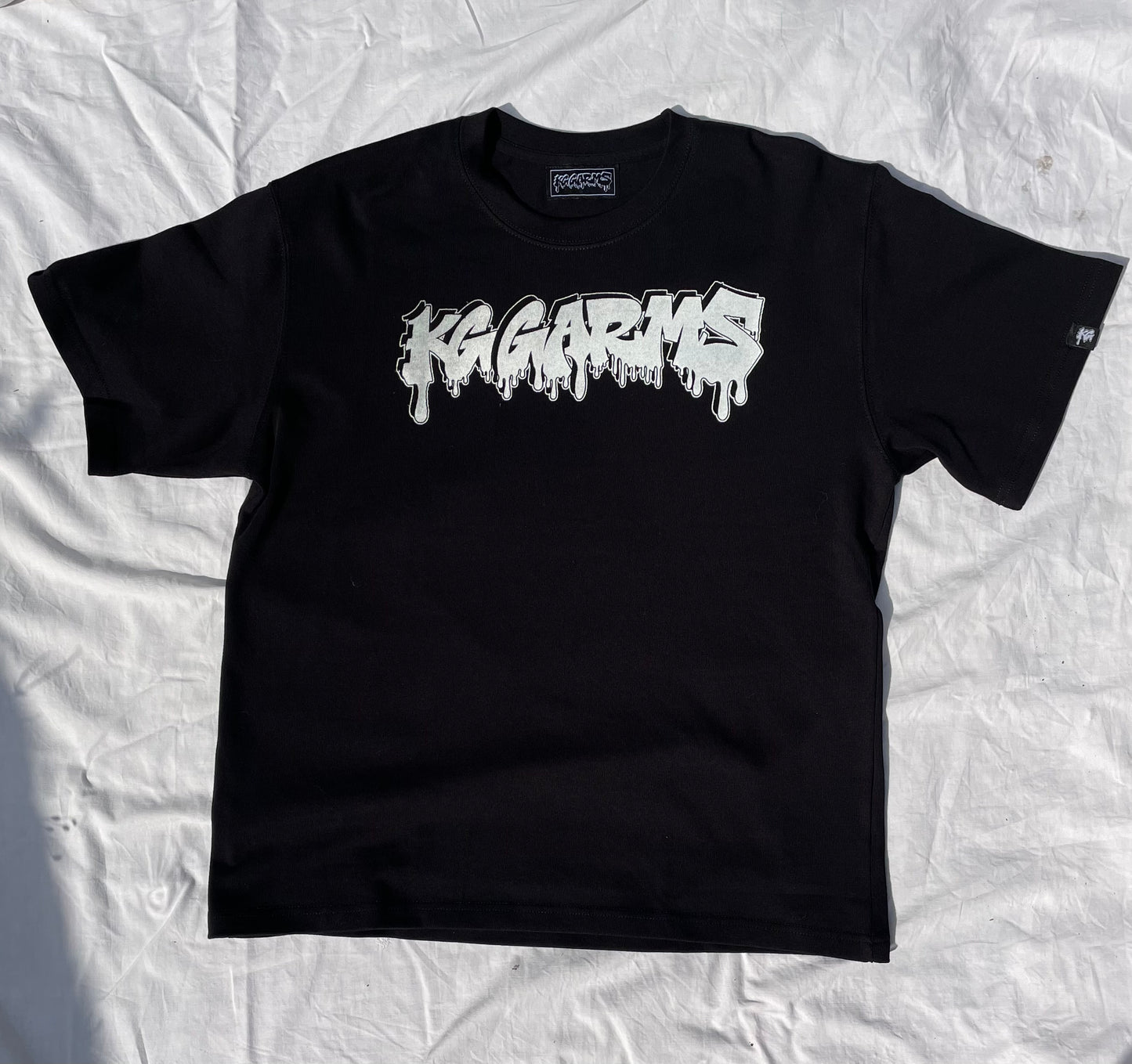 BLACK OVERSIZED GRAFFITI TEE - THE MESSAGE