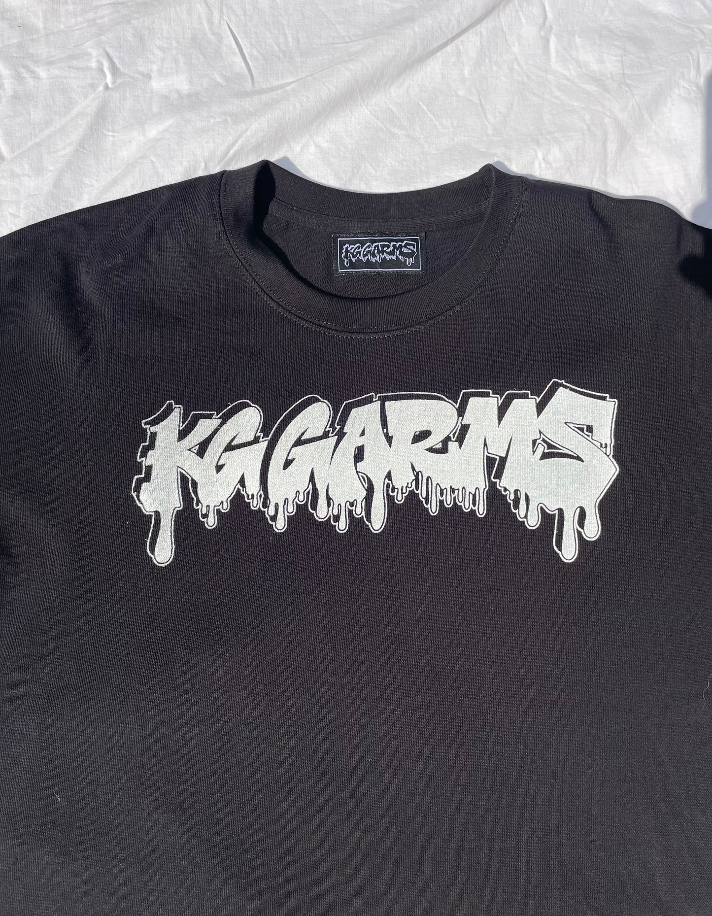 BLACK OVERSIZED GRAFFITI TEE - THE MESSAGE