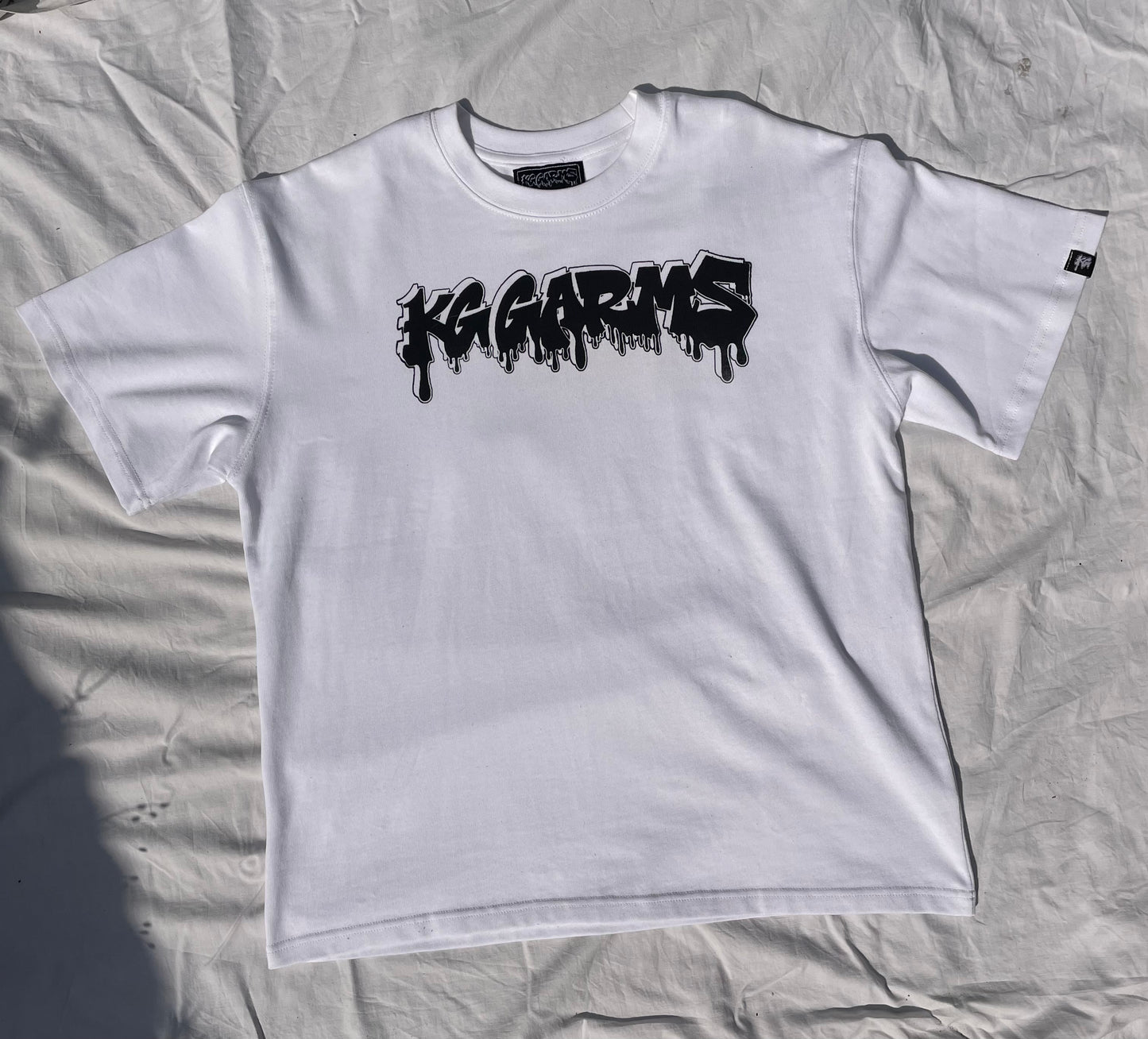 WHITE OVERSIZED GRAFFITI TEE - THE MESSAGE