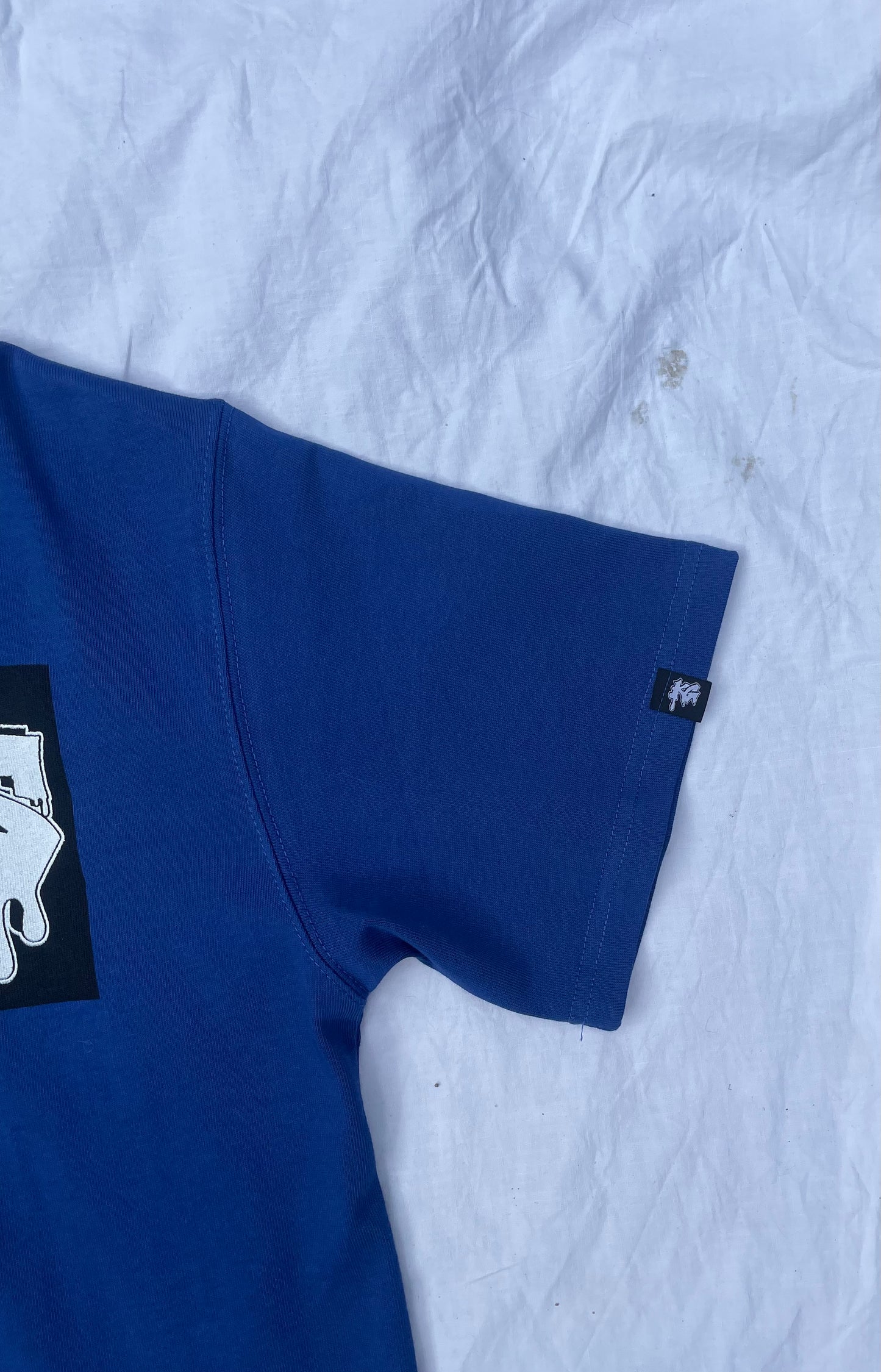 BLUE OVERSIZED GRAFFITI TEE - THE HEADLINE