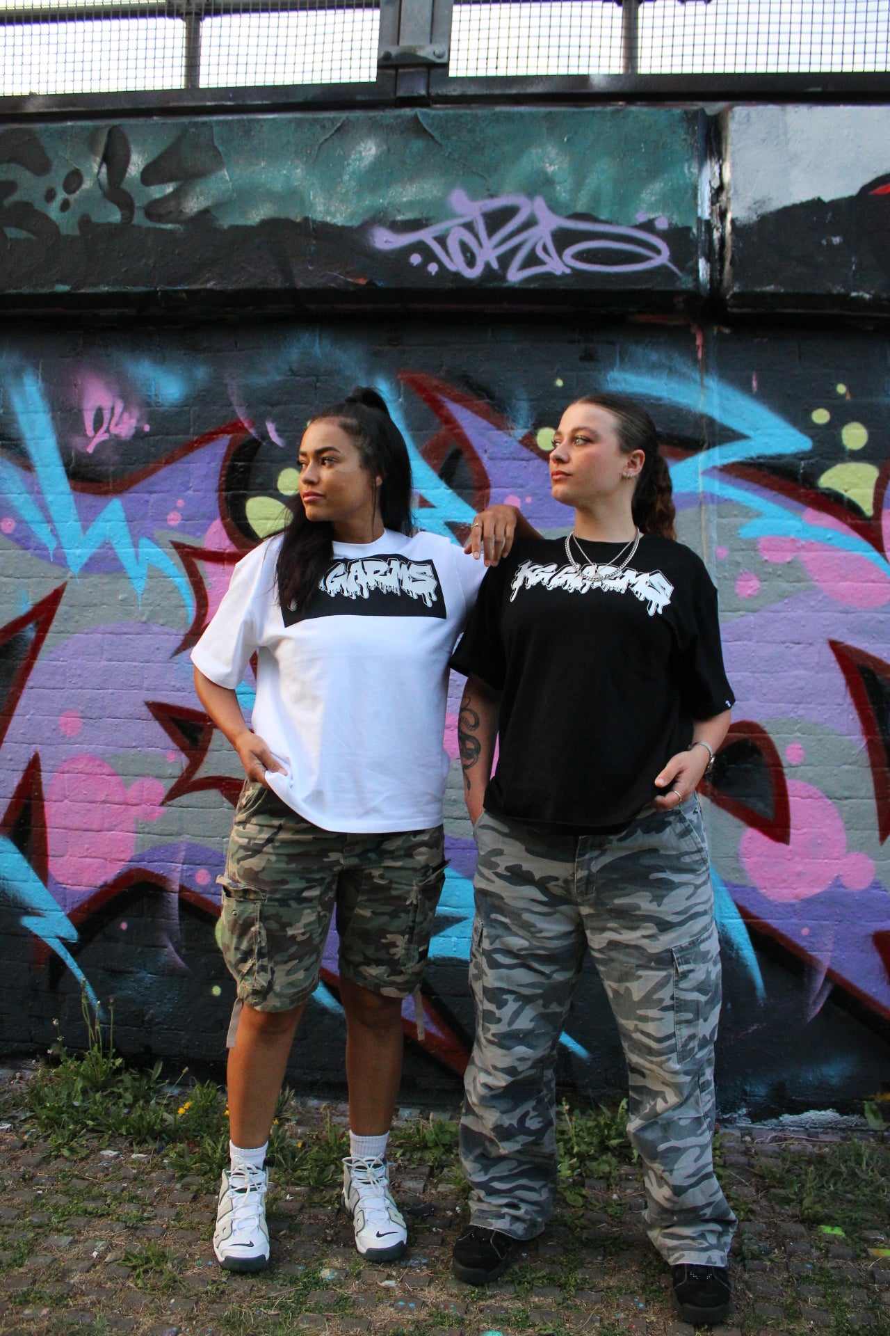 WHITE OVERSIZED GRAFFITI TEE - THE HEADLINE